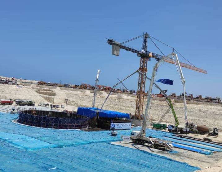بداية المرحلة الرئيسية لبناء الوحدة النووية الاولى بمحطة الضبعة للطاقة النووية